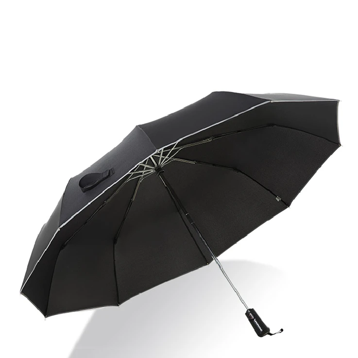 

Portable Folding Umbrella Black Waterproof Fully Automatic Windproof Umbrella Reflective Luxury Guarda Chuva Rain Gear DG50U