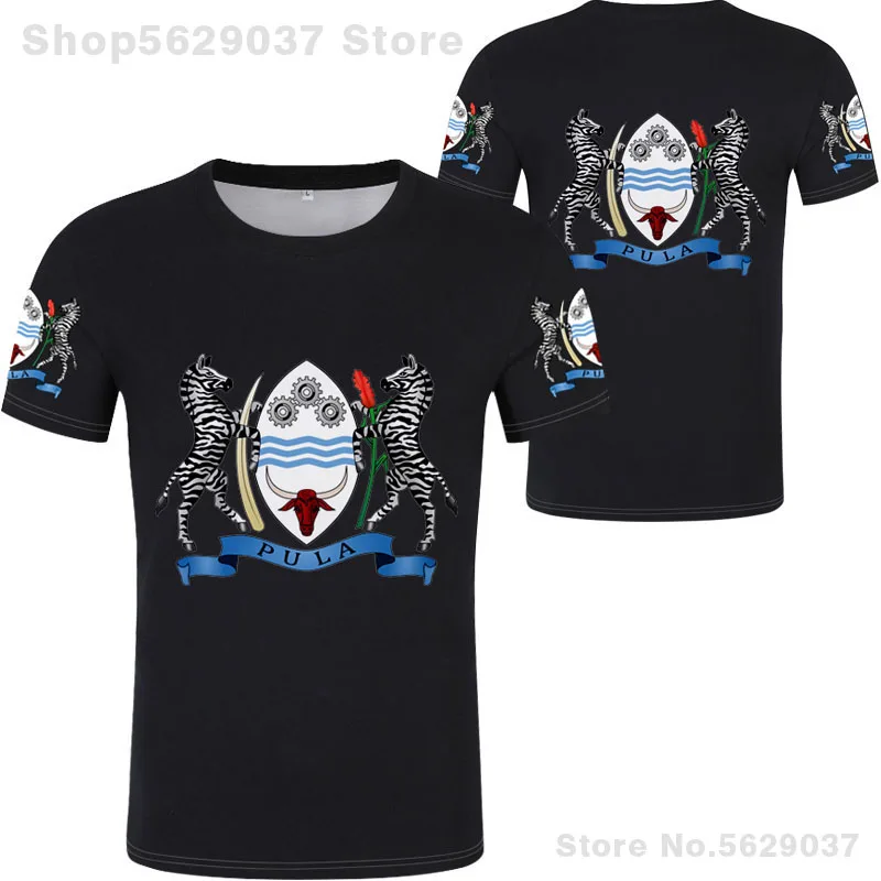 BOTSWANA t shirt free custom made name number bwa country print photo t-shirt bw nation flag english college logo black clothing