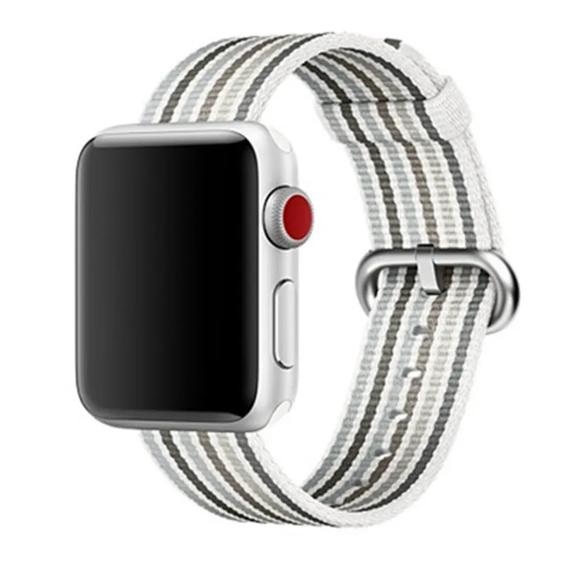 strip gray Nato Strap for Apple Watch Band pulseira apple watch 5 4 3 44mm 40mm correa Woven Nylon iwatch band 42mm 38mmBracelet belt - Цвет ремешка: strip gray