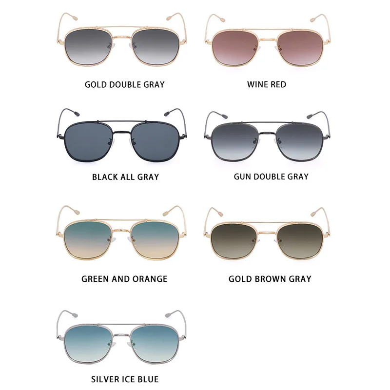 

OIMG Fashion Men Women Vintage Personality High Quality Double Beam Sunglasses Trendy Ladies Luxury Brand Designer Sunglasses