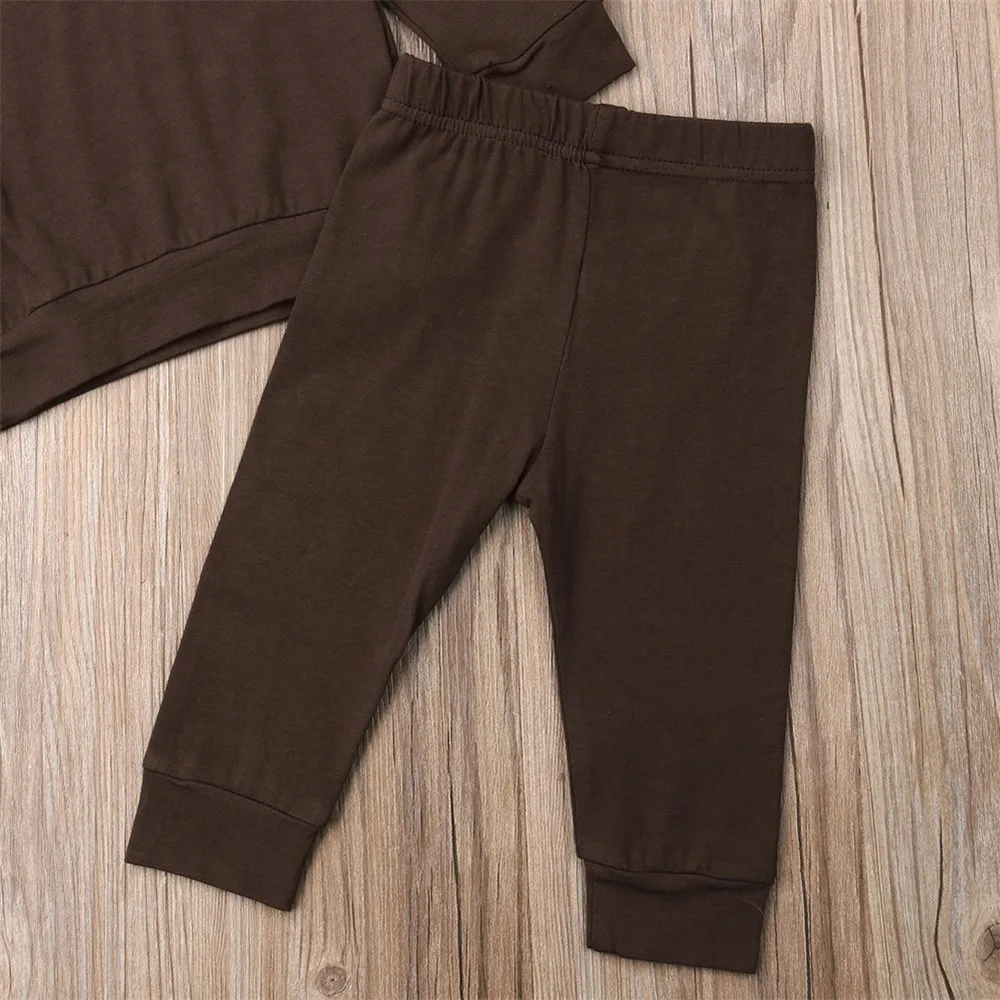 2 шт./компл. одежда для маленьких девочек Женский Топ с длинным рукавом + леггинсы