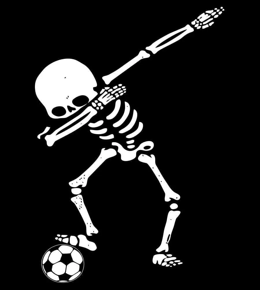 

Dabbing Skeleton Soccer Dab Poster Funny Art Decor Vintage Aluminum Retro Metal Tin Sign Painting Decorative Signs