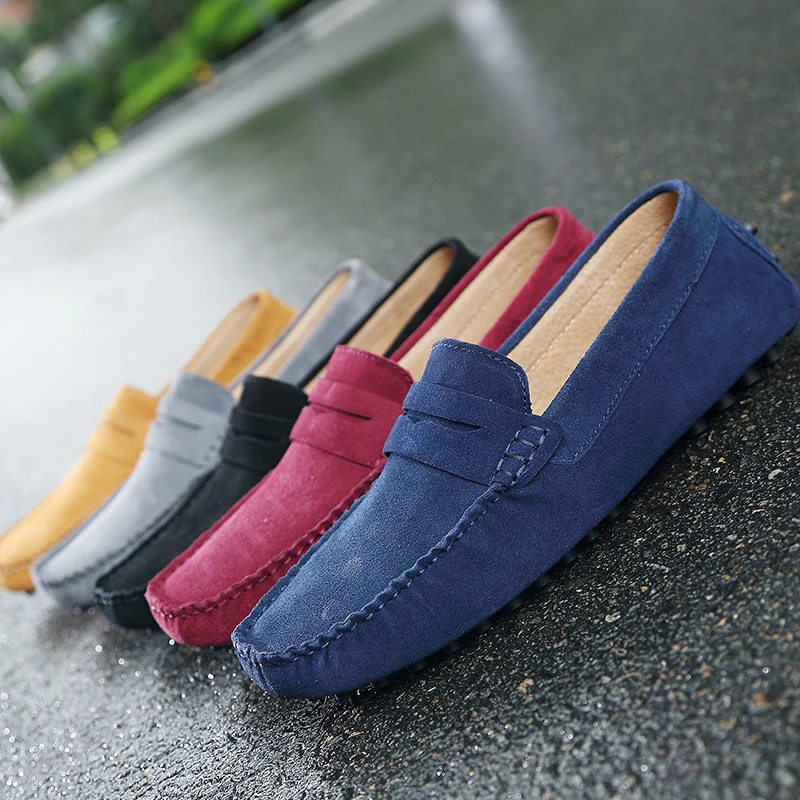 

Lofer Shoes Man Retro Moccasins Suede Shoes Genuine Leather Shoes Men Italian Flats Walking Shoes Retro Handmade Leisure Walk