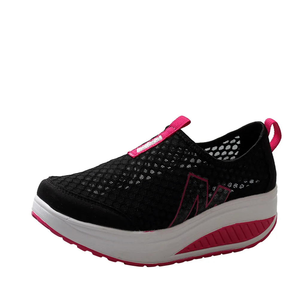 

Shoes Women Mesh Flat Shoes Sneakers Platform Shoes Women Loafers Breathable Air Mesh Swing Wedges Shoe