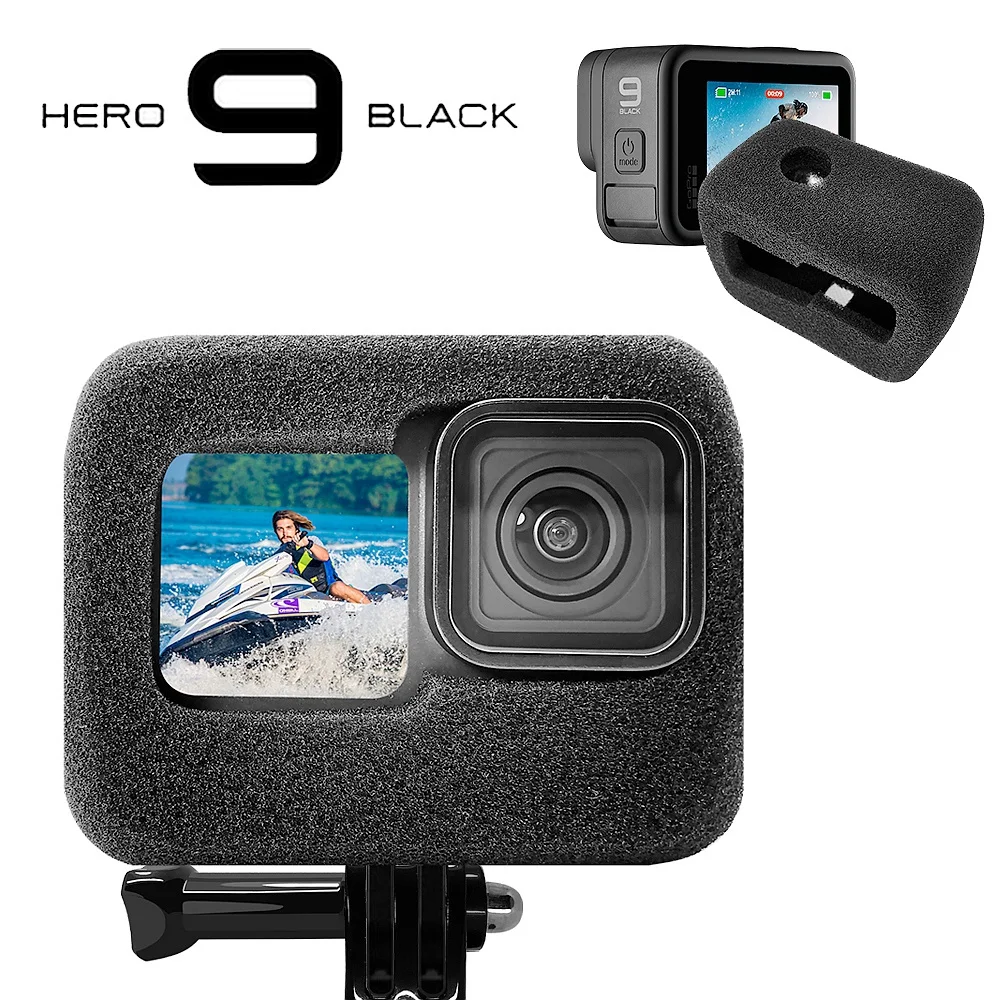 

Windshield Wind Noise Reduction Sponge Foam Case For GoPro HERO 10 9 Cover Housing For Gopro Hero10 9 Action Camera Accessorie