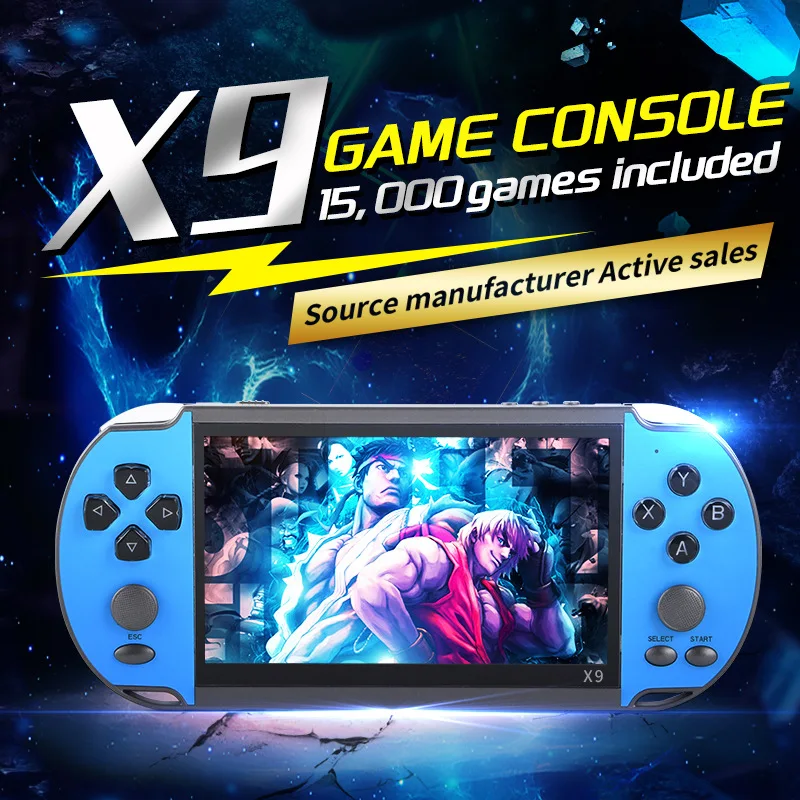 

X9 VideoGame Console Player for Game 128 Bit Handheld Retro Game 5.1 inch Screen 8G Handheld Game Player