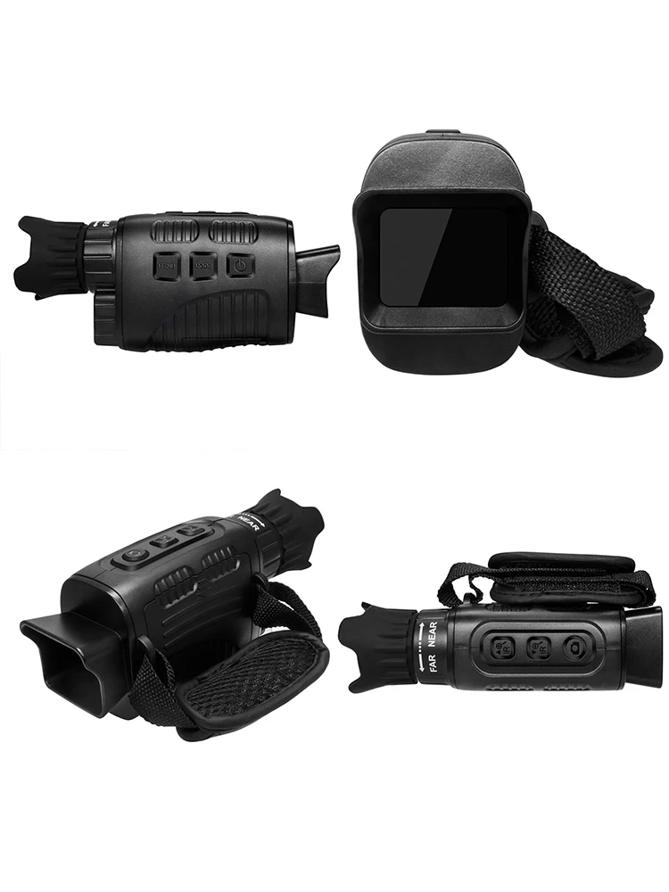 1 5 Дюймовый ЖК-дисплей ночное видение Запись видео Монокуляр водостойкие очки