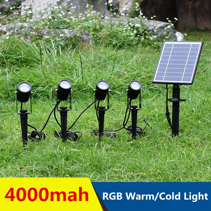 

Водонепроницаемый светодиодный прожектор на солнечной батарее, IP65, ландшафтное освещение для газона, Уличные декоративные лампы для сада, ...
