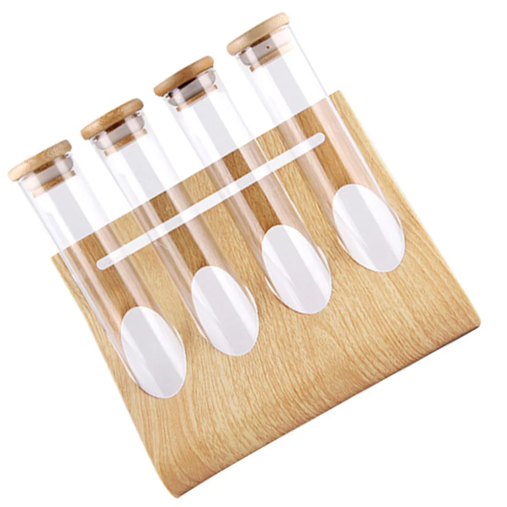 

1 Set Coffee Beans Tea Display Rack Storage Rack Test Tube Clear Glass Bottle
