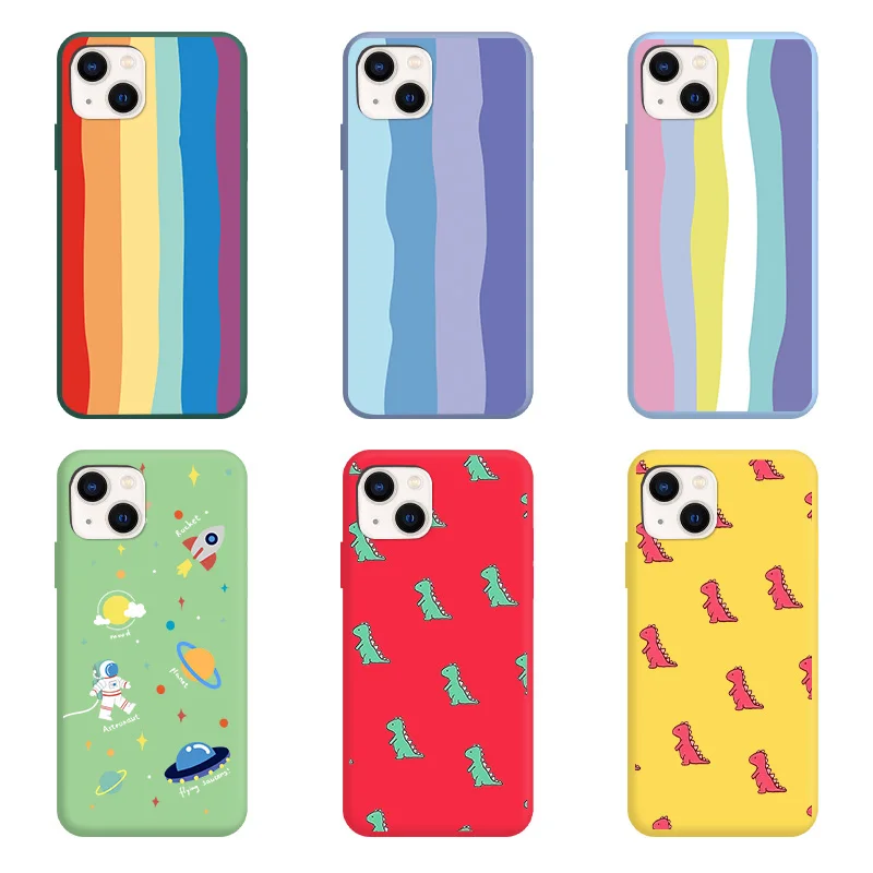 

For iPhone 13 Mini Case Personalized Tide Shell Silicone Soft TPU Case For Apple iPhone 13 MINI Case Luxury Original Square Case