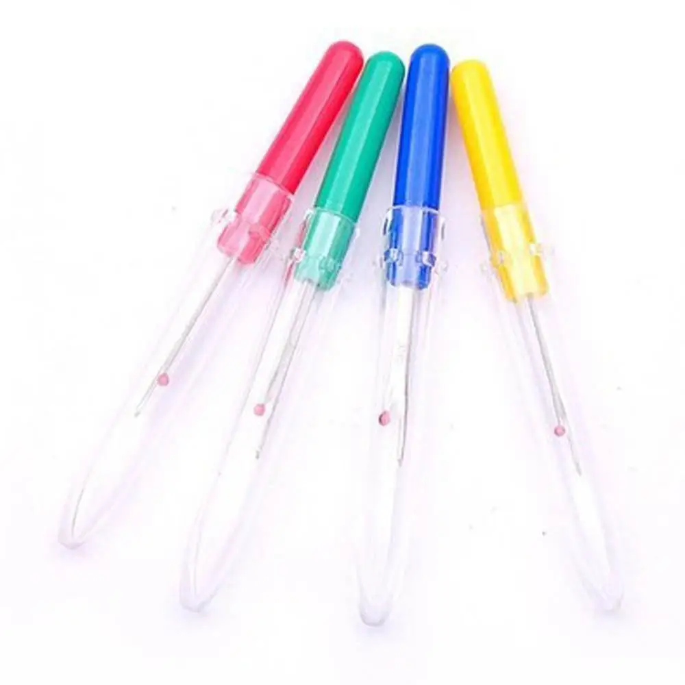 

4pcs Plastic Handle Craft Thread Cutter Seam Ripper Stitch Unpicker Cross-stitch Sewing Thread Remover DIY Sewing Tools
