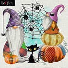 LeCfun Хэллоуин гном Алмазная Краска Набор для рисования 5D паук Полный Круглый квадратный Бур тыквы мозаика драгоценный камень краска по номерам художественное ремесло