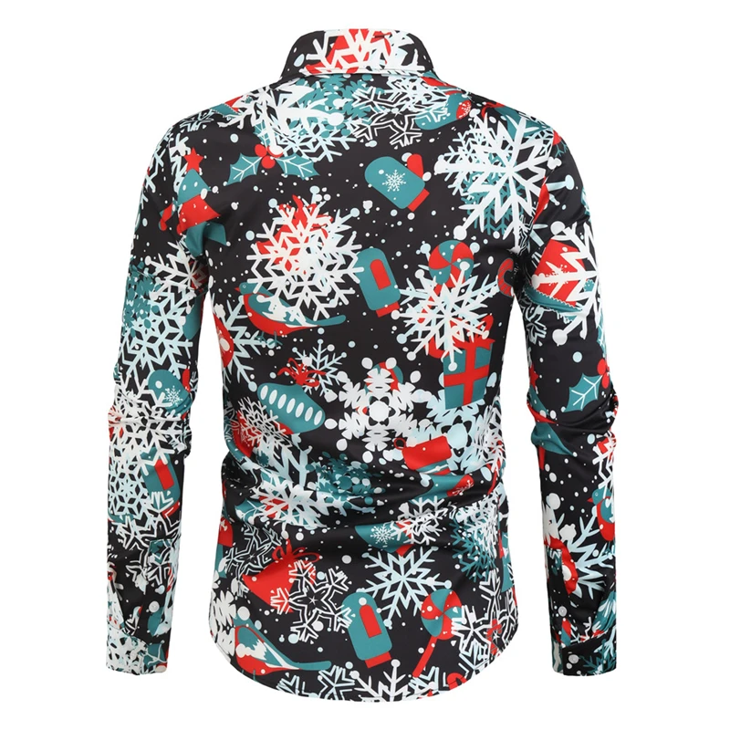 Мужская рубашка с длинным рукавом и принтом Осень зима 2019|Повседневные рубашки| |