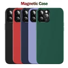 Магнитный чехол для iPhone 6, 6s, 7, 8, SE2, мягкий чехол из ТПУ, металлическая вставка, магнитный автомобильный держатель для iPhone 13, 12, 11 Pro, X, XR, XS Max