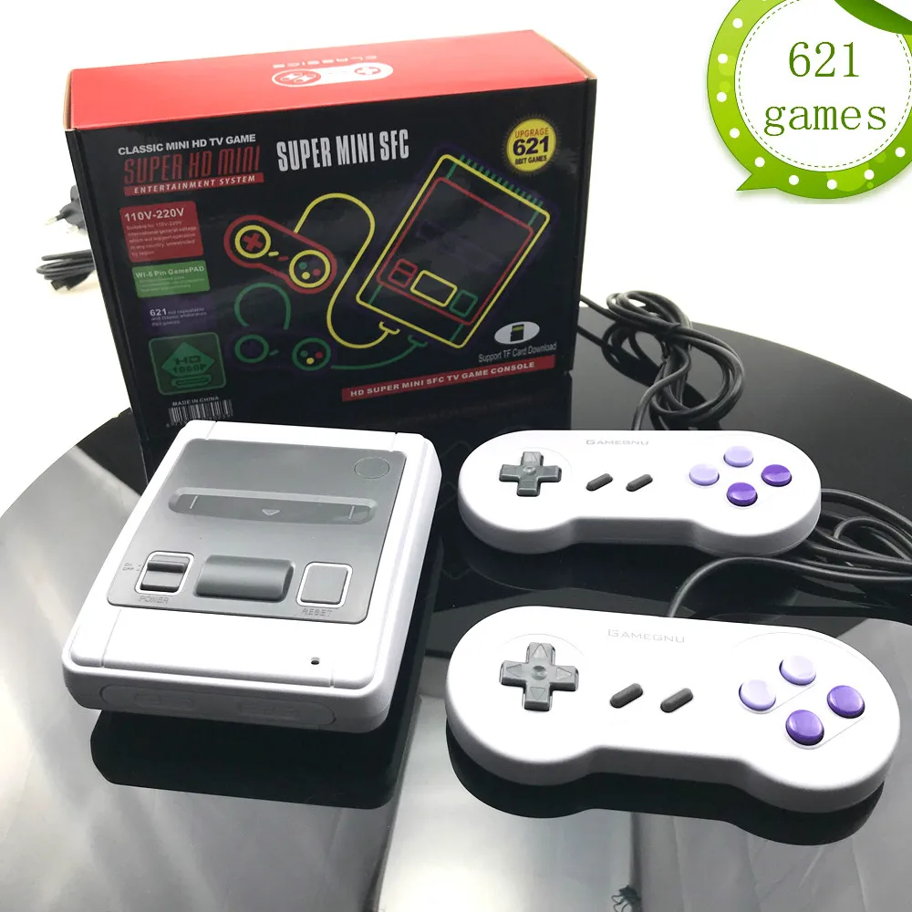

USB Wireless Handheld TV Video Game Console Build In 621 Classic Game 8 Bit Mini Video Console Support HDMI Output