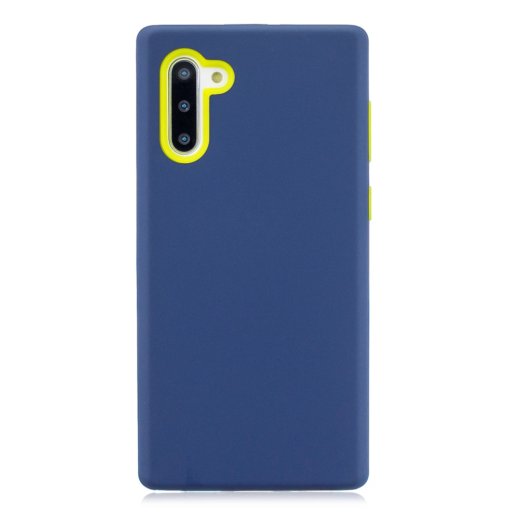Простой однотонный чехол 3 в 1 с полной защитой 360 градусов для Samsung A30 A50 A70 Note 10 Pro S10