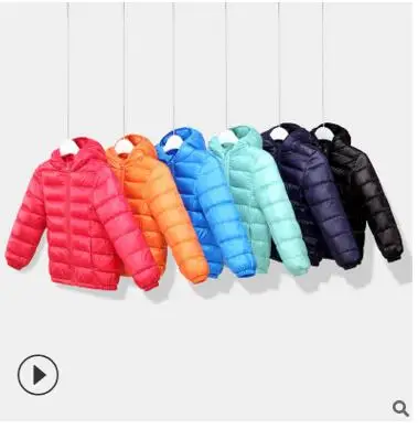 Зимняя новая детская пуховая куртка тонкая для больших детей пальто мальчиков и