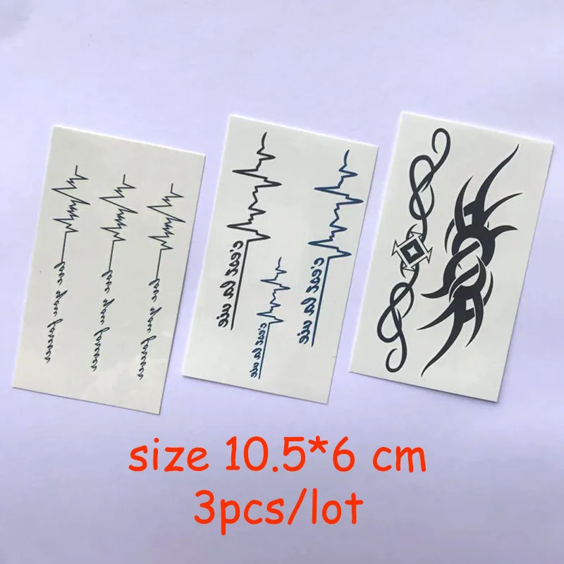 

Temporary Tattoo Water Transfer Tatoo Sticker Tattoo Lifeline Letter Tatto Body Art Fashion Tatoo Girl Boy Arm Tatto 10.5*6 Cm