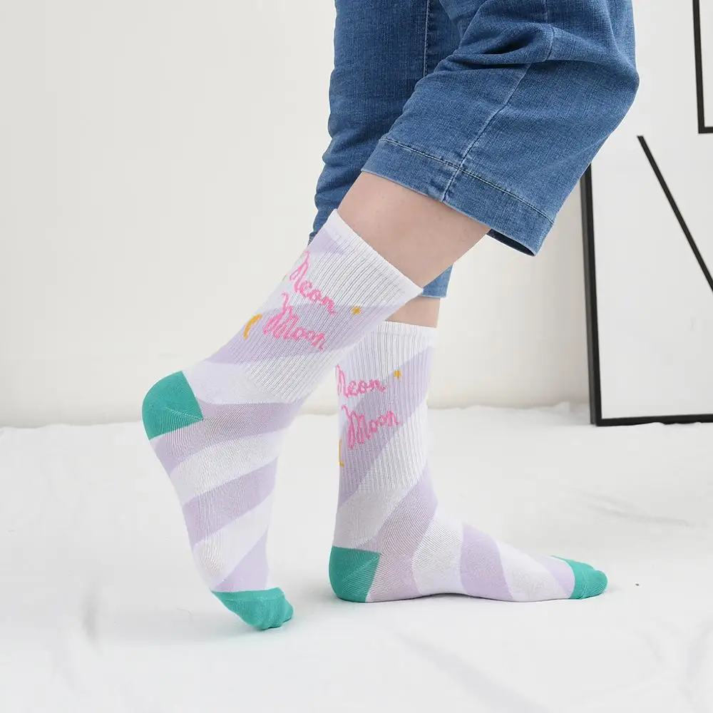

3 Pair/SET Women Socks Full Cotton Colorful Socks Women Cotton Happy Funny Socks With Print Cute Warm Thin Socks