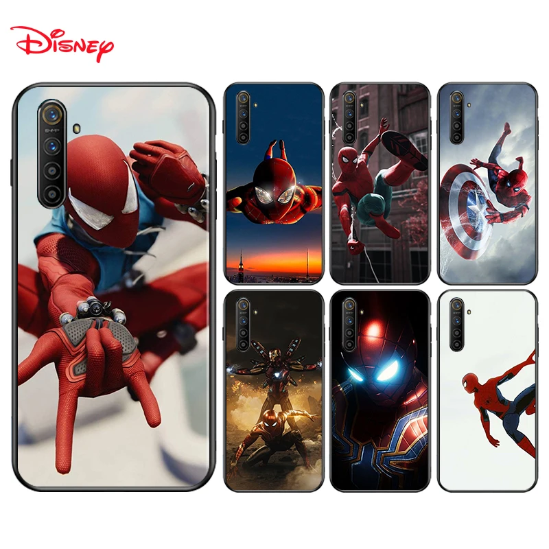 

Silicone Cover Spider Man Iron Man For Realme 7i Global C2 C3 C11 C12 C15 C17 X2 X3 Superzoom X50 XT Q2 Q2i Pro Phone Case
