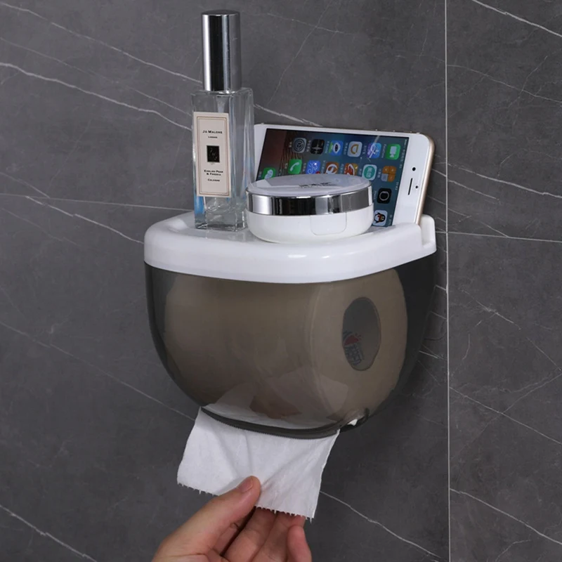 

Waterproof Toilet Paper Holder For Toilet Paper Towel Holder Bathroom Dispenser Storage Box Toilet Roll Holder Wall Mounted