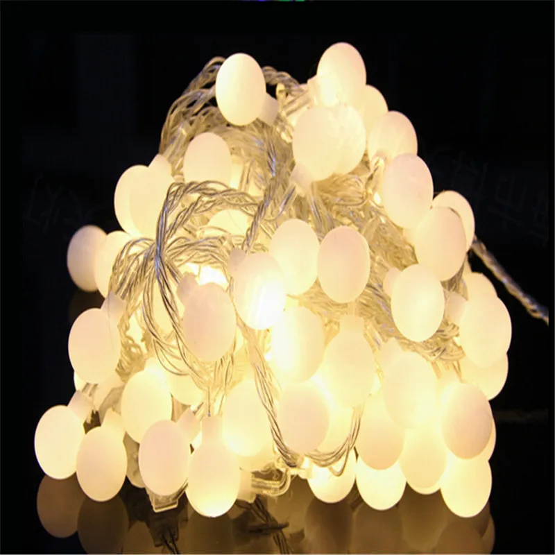 

Водонепроницаемая уличная многоцветная светодиодная гирлянда с шариками, 10 м, 100 светодиодов, 110 В, 220 В, IP65, Рождественские огни, праздничный свадебный Декор