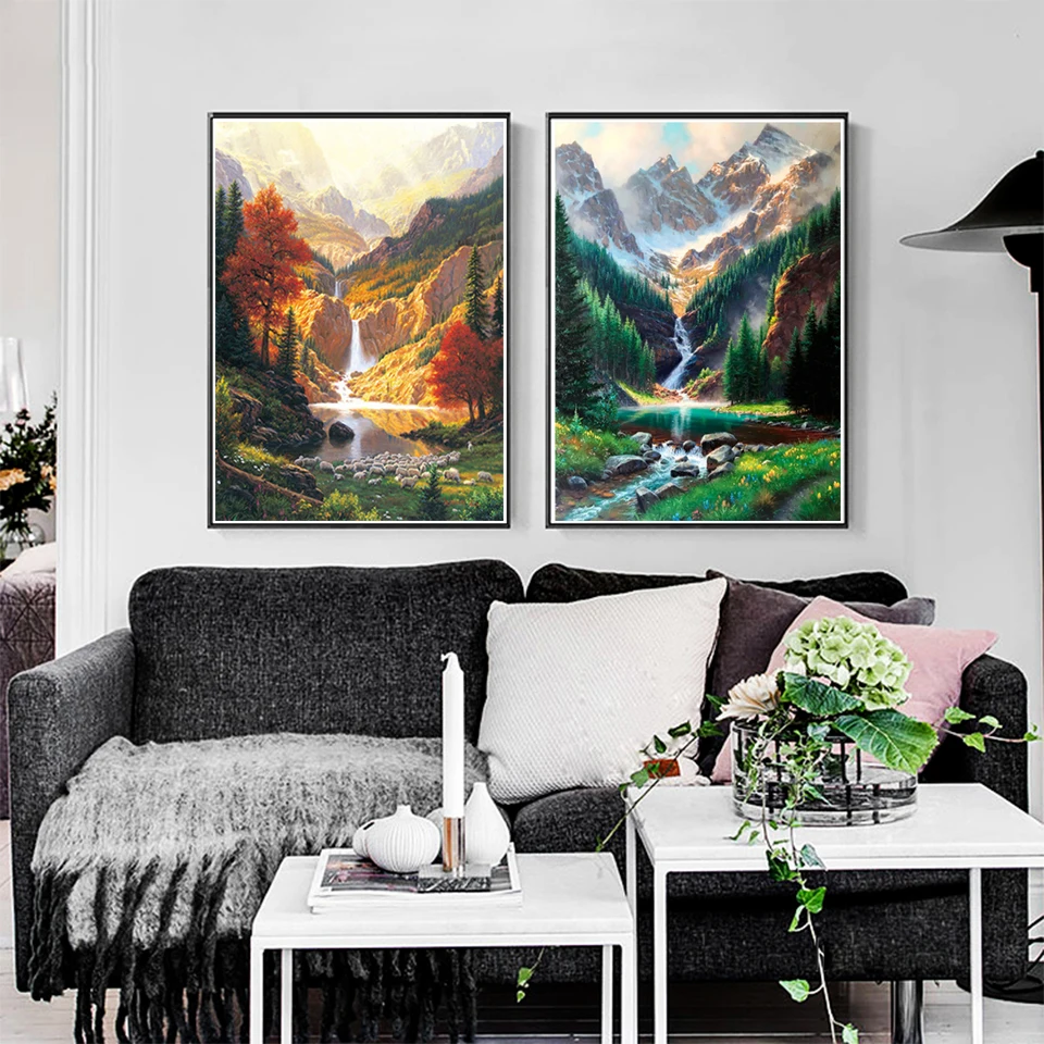 

5D DIY Diamond Painting Landscape Scenery Rhinestone Diamond Embroidery Picture Mosaic Artist Home Decoration Cross Stitch Kit