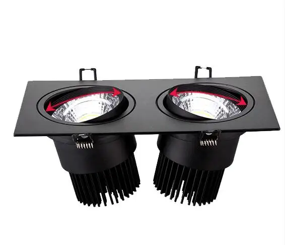 Фонарь потолочный встраиваемый с двойной головкой 14 Вт 18 24 | Лампы и освещение