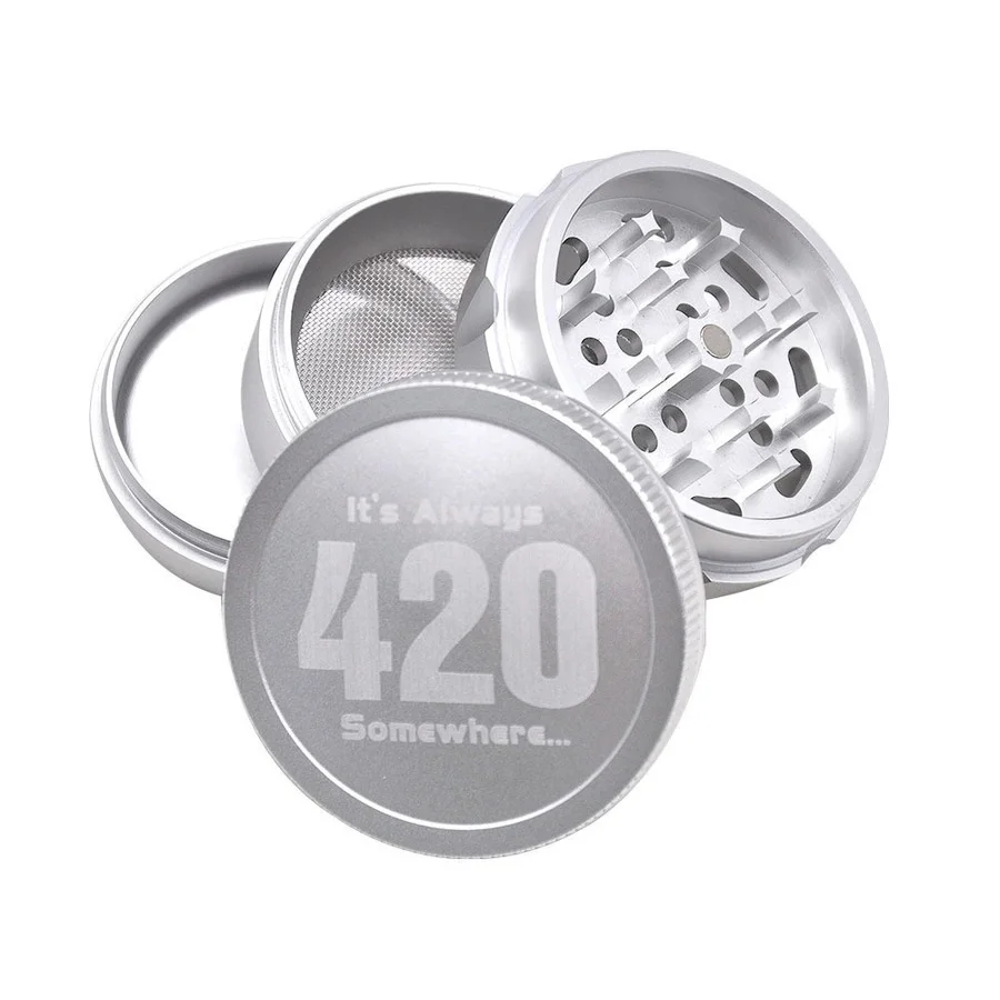 Grass Grinder 63 MM 4 Layers Aircraft Aluminum Herb Exquisite Diamond Teeth Weed Lighter Smoking Accessories | Дом и сад