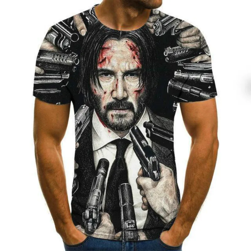 

High quality men's 3D printed T-shirt 2021 summer casual hip-hop design short sleeve shirt casual fashion plus size