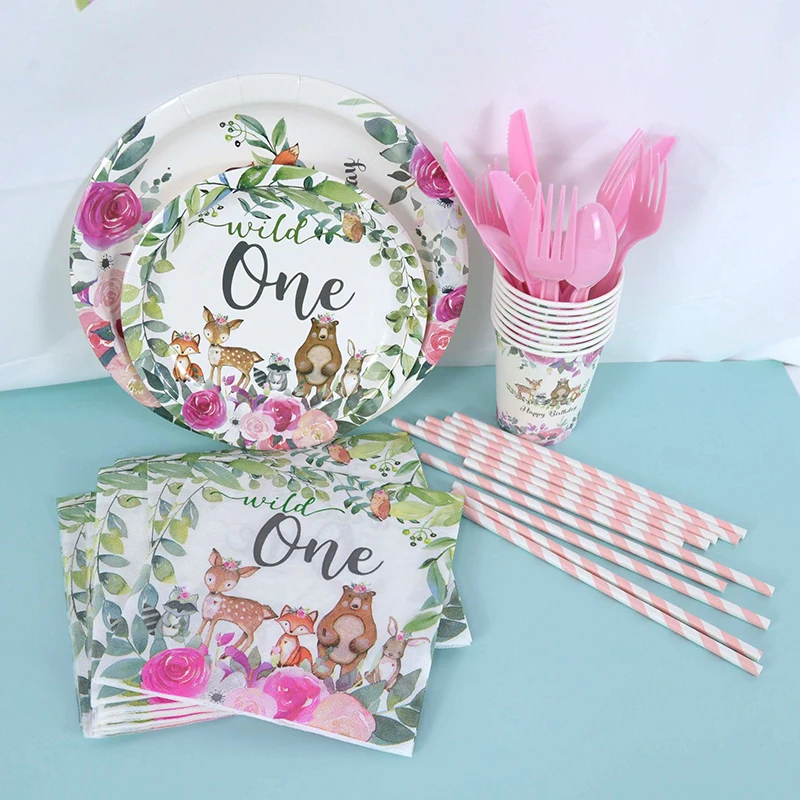 Одноразовая посуда в виде лисы сафари джунглей | Дом и сад