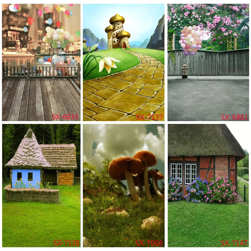 

Children Birthday Photography Backdrops Scenery Flowers Lawn Baby Newborn Portrait Photo Background Studio Props 2157 YXFL-34