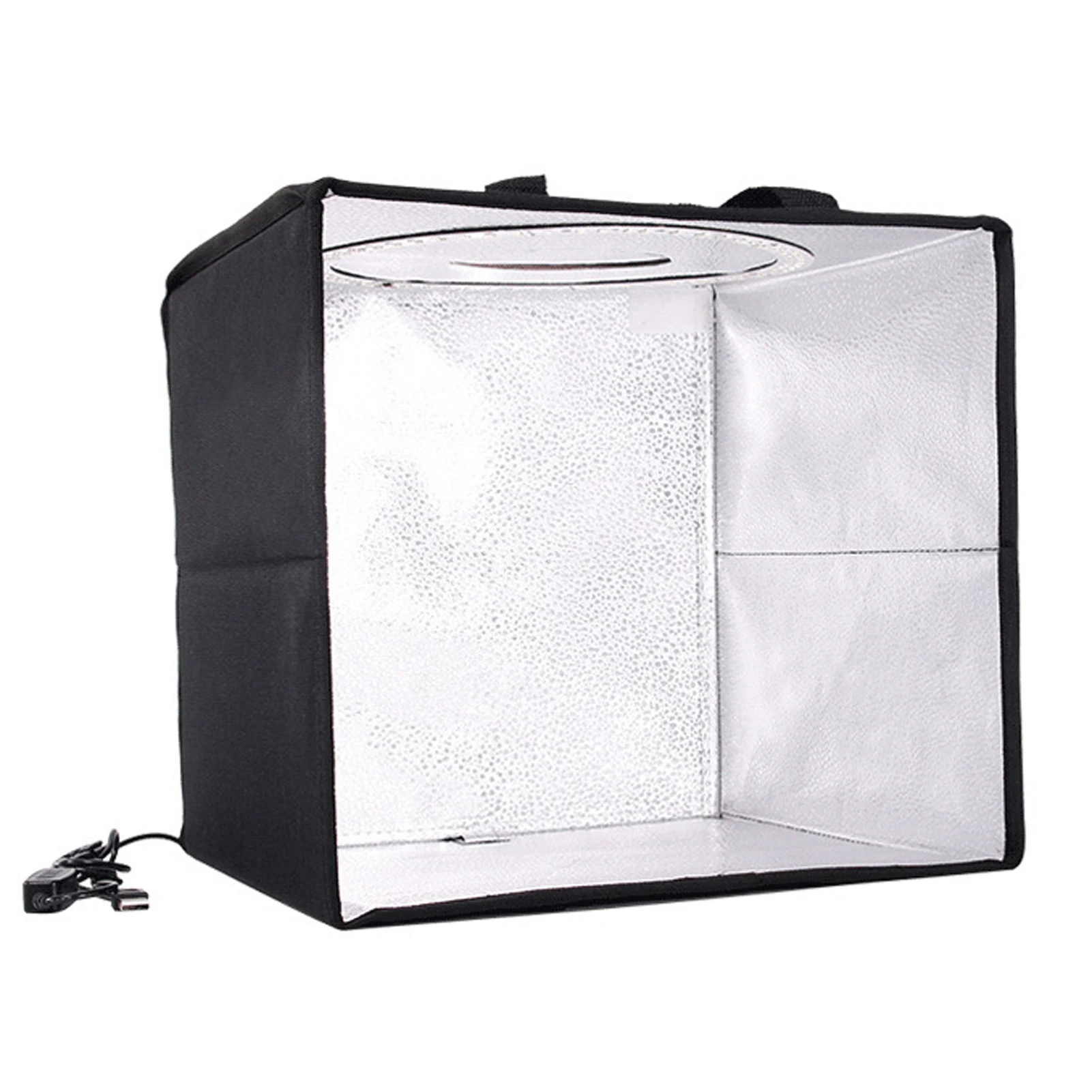 Online Caja De Estudio Fotográfico Plegable Portátil, 12 Pulgadas Con Luces LED, 6 Telones De Fondo Regulables, 3 Colores, Temperatura