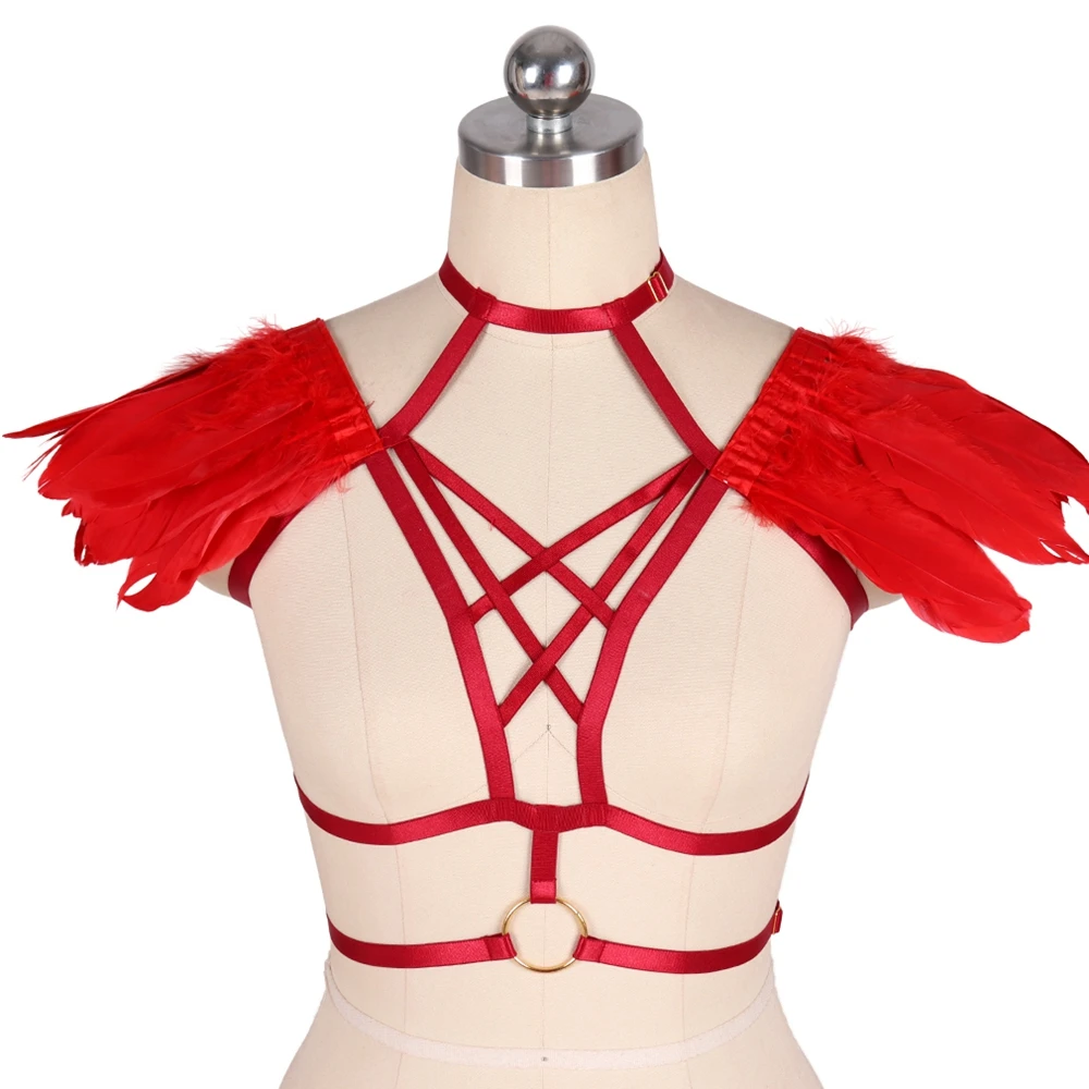 Портупея для груди в готическом стиле БДСМ панк |