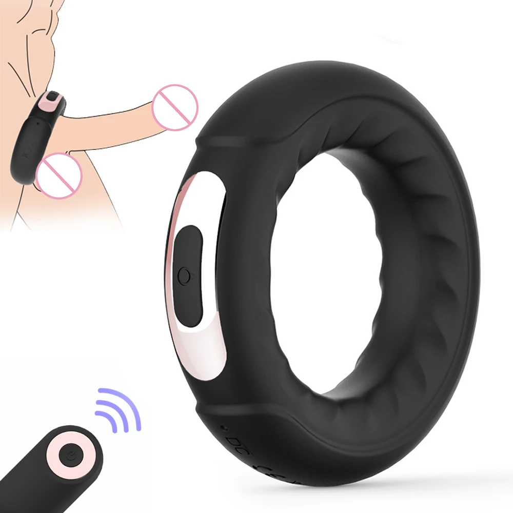 10 Скорость кольцо вибратор на пенис для Для мужчин дополнительной женской