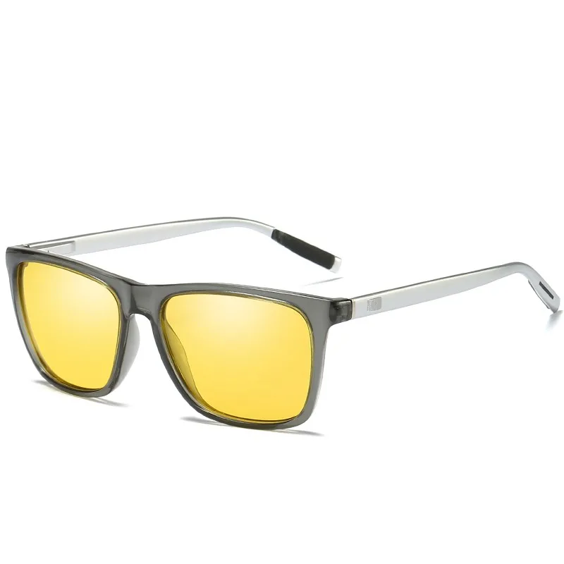 

New Photochromism Polarized Sunglasses Men Driving Night Vision Glasses TAC Lens UV400 Protection Al-MG Legs Ultralight Eyewear
