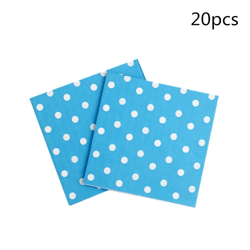 20PCS 10 шт./лот в горошек тема бумажные блюда красные точки тематическая вечеринка на день рождения поставки красные точки одноразовые тарелки бумажные блюда - Цвет: 20PCS