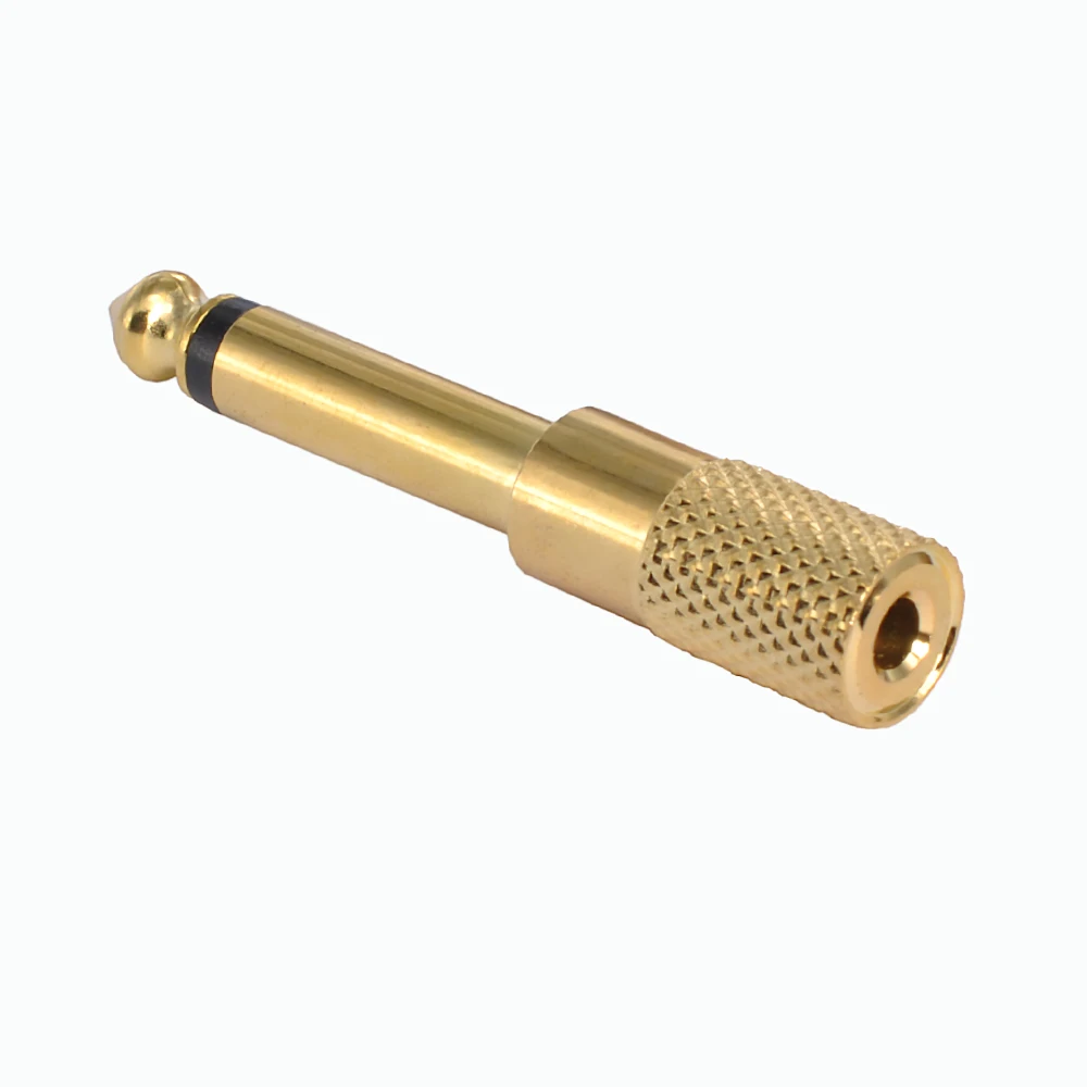 

WLGQ 6.35MM to 3.5mm HiFi Stereo Adapter, All Metal, Gold-Plated，6.35mm Male to 3.5mm Famale