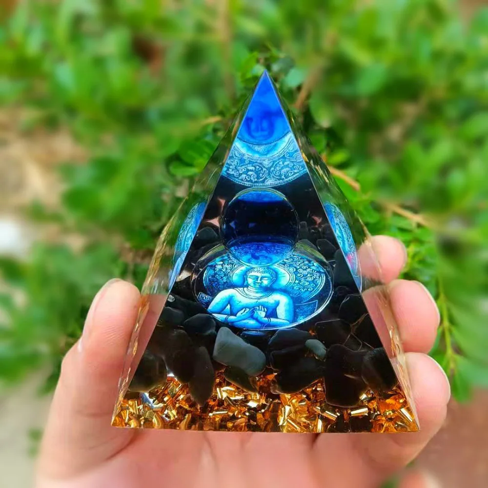 

60mm Handmade Obsidian Crystal Sphere With Energy Copper Circle Home Decorations Ornaments Office Decoration Crafts