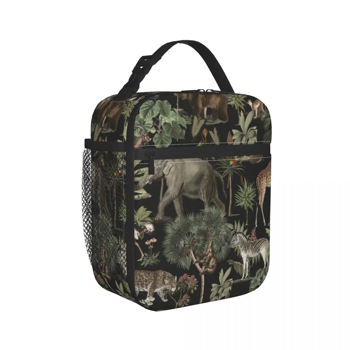 

Lunch Bag Jungle Wild Animals Thermal Insulated Lunch Box Tote Cooler Handbag Bento Dinner Container Food Storage Bag