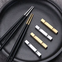 sushi chopsticks set stainless steel chop sticks tableware silver gold chopsticks rest japanese korean chopsticks drop shipping