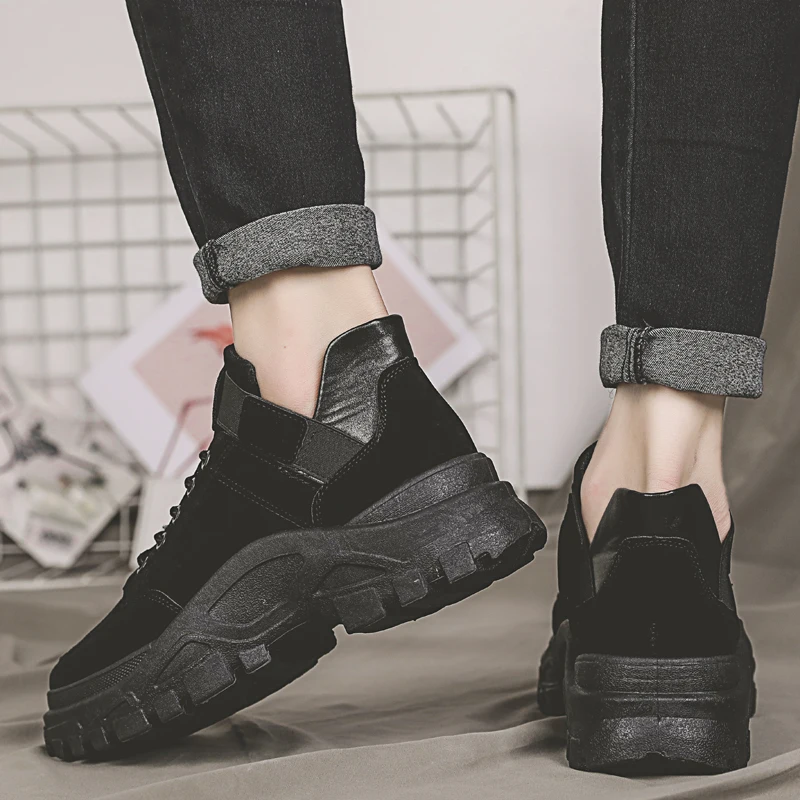 New men's casual shoes Men black comfortable Chunky sneakers fashion men platform zapatos de hombre C1-37 | Обувь