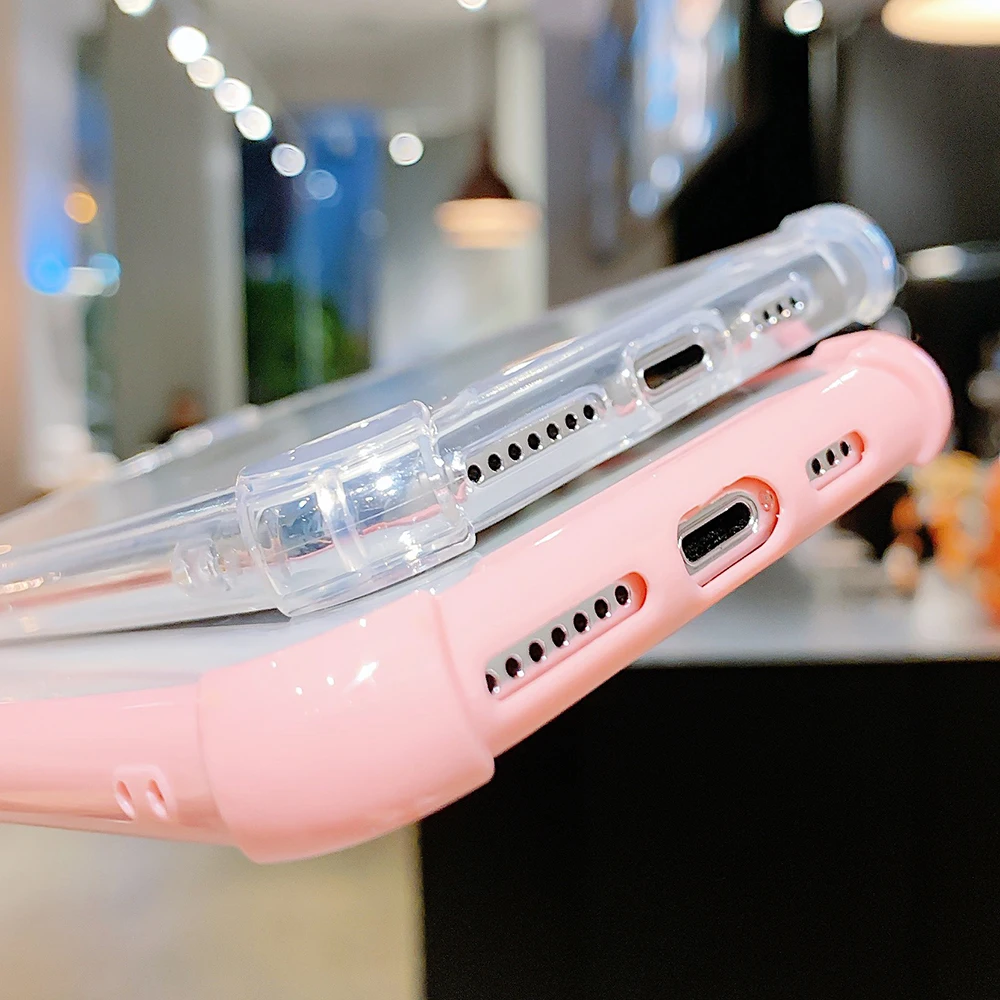 Candy Color Transparent Shockproof Phone Case For iPhone 11 Pro Max XR X XS 7 8 6S Plus Soft Acrylic Cover Bag | Мобильные телефоны
