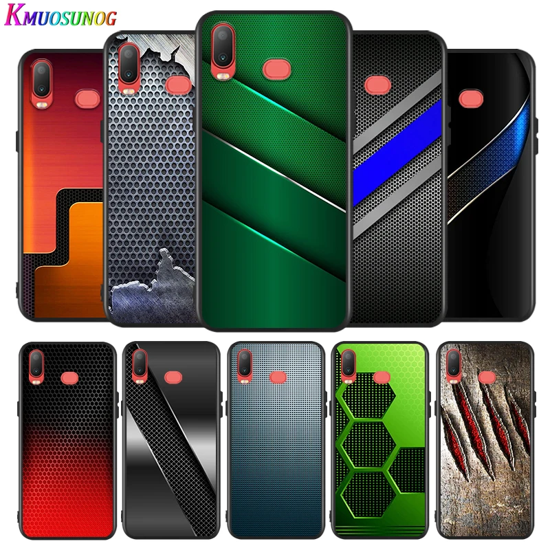 

Red Blue Brushed Metal for Samsung Galaxy A9 A8 Star A750 A7 A6 A5 A3 Plus 2018 2017 2016 Silicone Black Phone Case Soft Cover