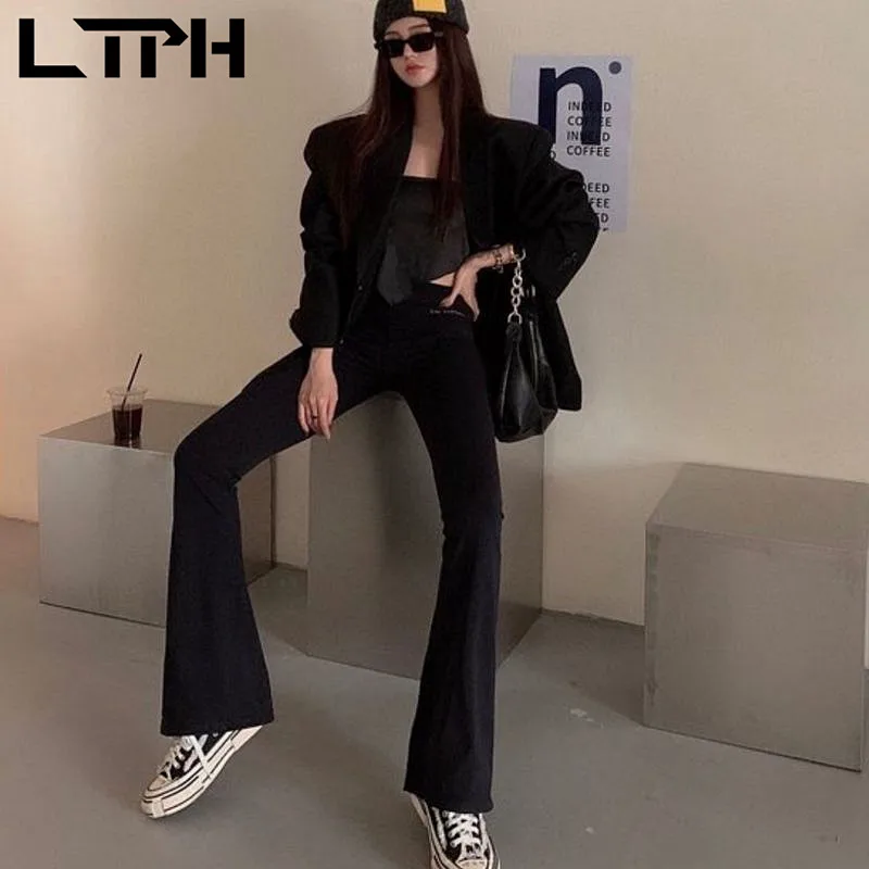 LTPH leggings women sweatpants high waist stretch trumpet pants fitness running gym casual bodybuilding jeggings 2021 autumn new
