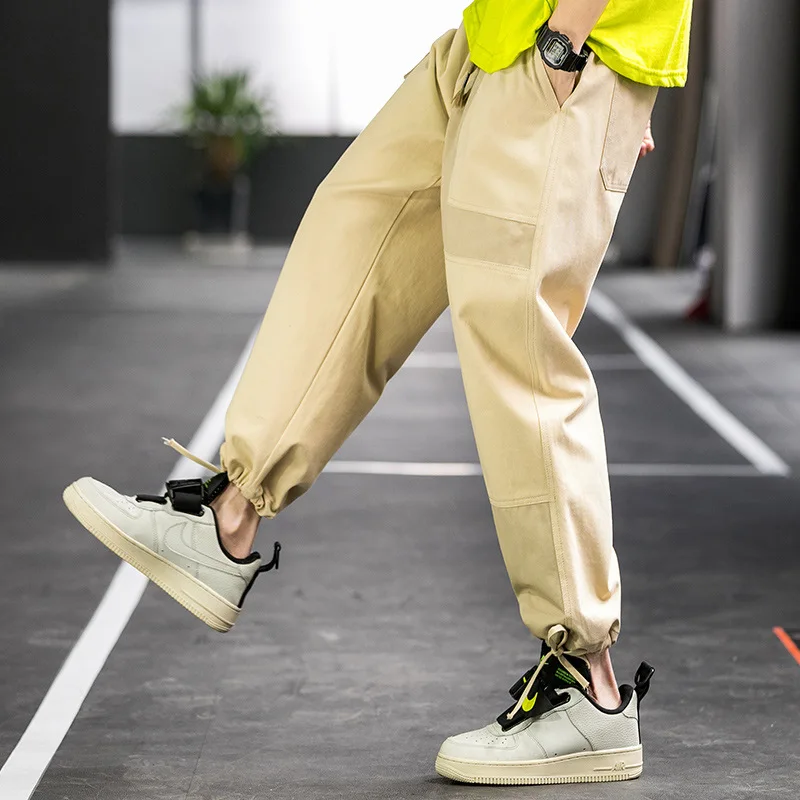 Спортивные брюки в стиле хип-хоп Джоггеры Корейском Мужская Уличная одежда