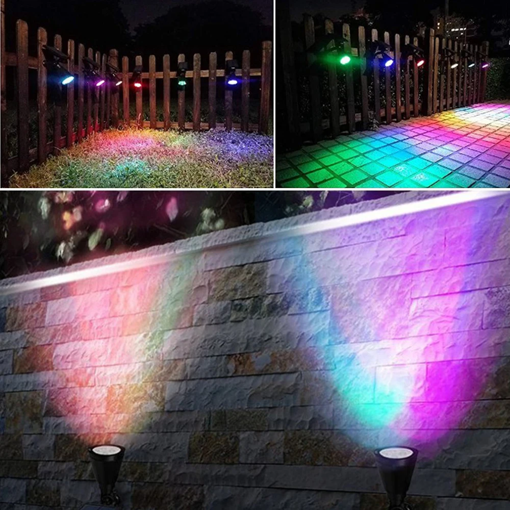 

Outdoor Solar Lawn Light Spotlight Courtyard Wall Night Lamp IP65 Waterproof 4/7leds for Patio Angle Garden Landscape Decoration