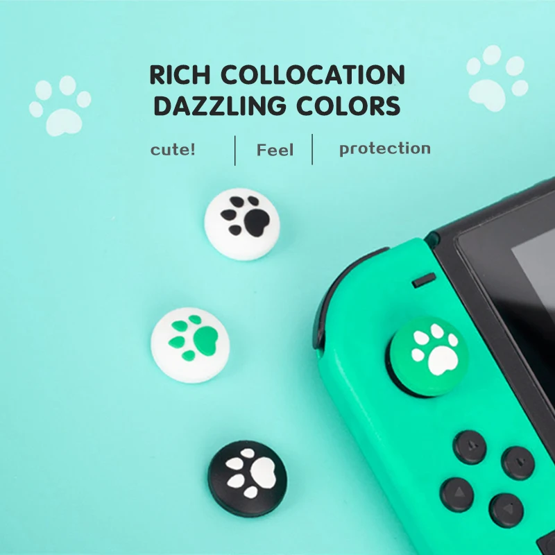 4 шт. противоскользящие силиконовые ручки с кошачьей лапой для большого пальца