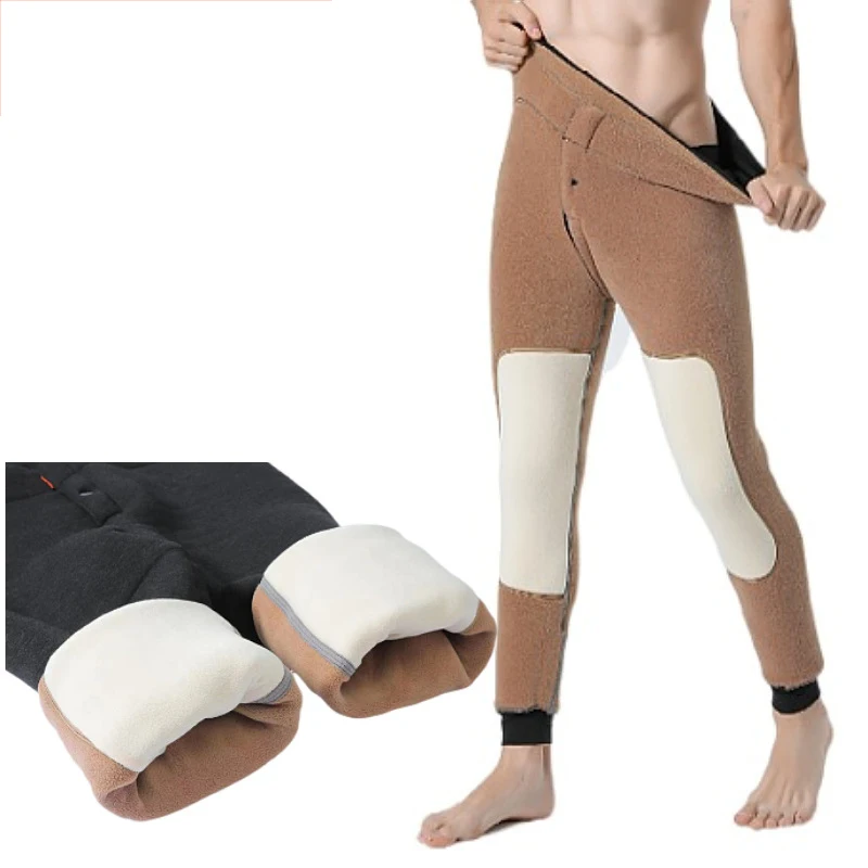 

Лидер продаж, стильные мужские композитные хлопковые брюки 700 г, зимние бархатные плотные теплые брюки, леггинсы с высокой талией