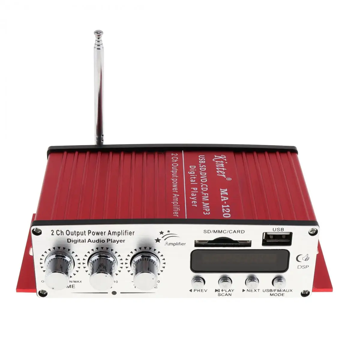 Kinter MA-120 12 В 2CH HIFI автомобильный усилитель мощности fm-радио стерео музыкальный плеер Поддержка USB SD DVD MP3 вход для авто мотоцикла